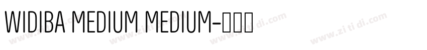 Widiba Medium Medium字体转换 Widiba Medium Medium字体转换